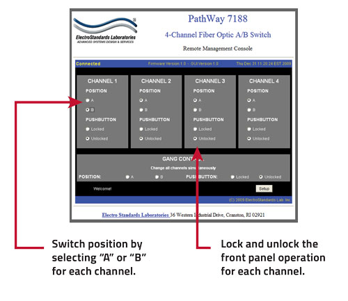 PathWay® Model 7188 Change Position & Lock Status GUI Control PathWay® Model 7188 Change Position & Lock Status GUI Control