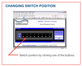 Model 7810 Screen Shot of Changing Switch Position