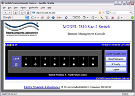 Model 7810 Login Screen
