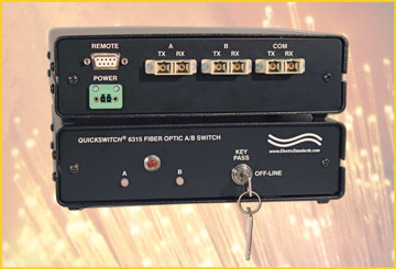 Model 6315 SC Duplex Fiber Optic A/B Switch with Key Lock and RS232 Remote Control