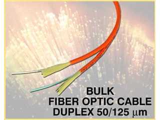 260296 Bulk Fiber Optic Cable, Multimode, OFNR, PVC Riser, Duplex 50/125
