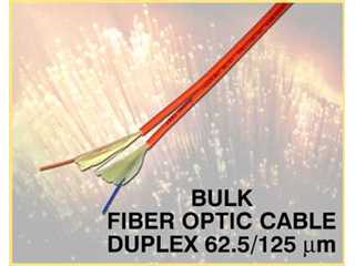 260358 Bulk Fiber Optic Cable, Duplex Zipcord, Multimode, OFNP, Plenum, 62.5/125