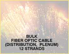 260375 Bulk Fiber Optic Cable, Distribution Style, Multimode, Plenum OFNP, 62.5/125
