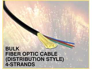 260376 Bulk Fiber Optic Cable Distribution Style, 4 Strands Multimode, PVC, Riser OFNR, 62.5/125