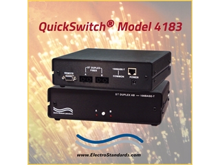 Switch/Converter Catalog # 303183 - Model 4183 Fast Ethernet RJ45 to ST Duplex Fiber Optic