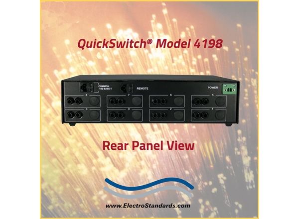 Fiber Optic 8-Way Fiber Optic Switch Converter w/Remote
