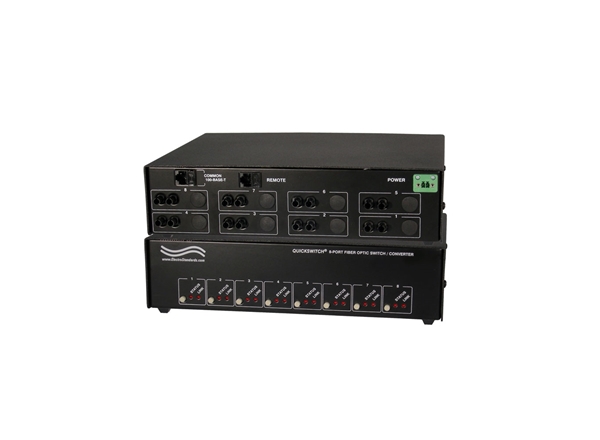 Fiber Optic 8-Way Fiber Optic Switch Converter w/Remote