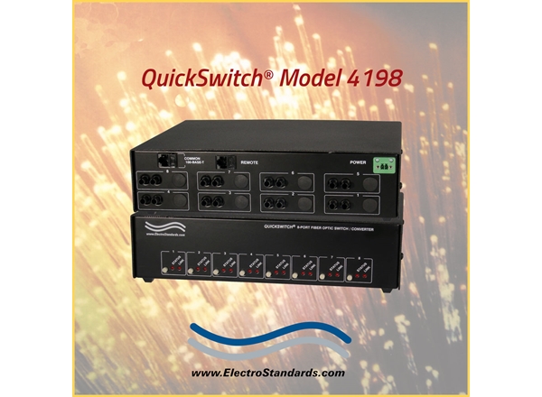 Fiber Optic 8-Way Fiber Optic Switch Converter w/Remote