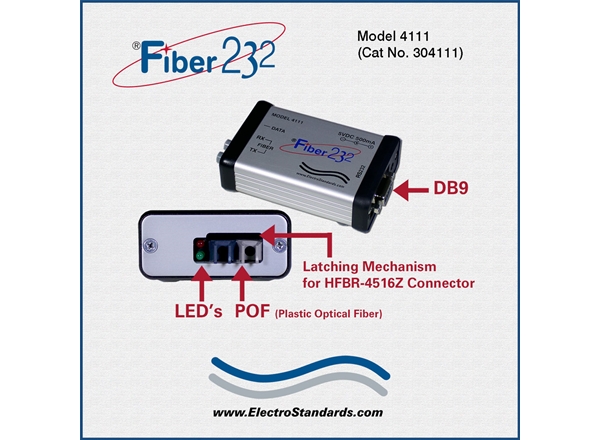 POF to Rs232 DB9 Port Converter, compatible with HFBR-4516Z