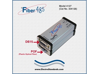 304128 - Model 4127 POF Fiber to RS485 Interface Converter Links Controllers to Kiosks / Terminals / Devices