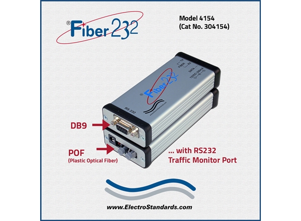 POF Fiber Repeater with RS232 Monitor Port