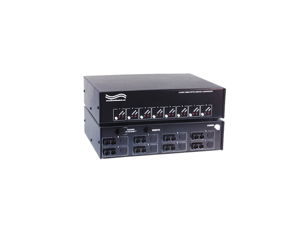 8-Way Fiber Switch / Converter with Remote