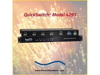 Catalog # 304291 - Model 4291 LC Duplex A/B/C/D/OFFLINE Fiber Switch, Contact Closure Remote