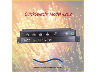 Catalog # 304292, Model 4292 LC Duplex A/B/C/D/OFFLINE Fiber Switch, RS232 Password Protected Remote