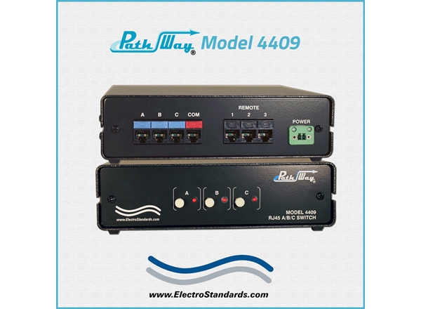 Model 4409 RJ45 ABC Switch, Triple RS232 Remotes