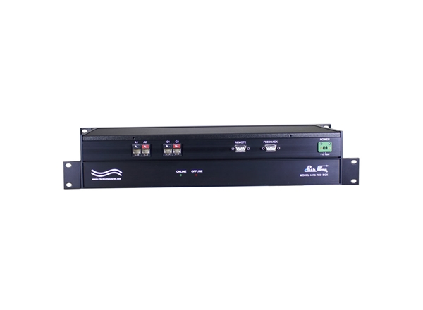 Model 4476 Red Box 2-Channel RJ45 Cat 6 Online/Offline Switch with Contact Closure and Position Feedback