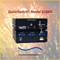 6286K Gigabit SC Duplex A/B Fiber Switch, with Remote and Keylock
