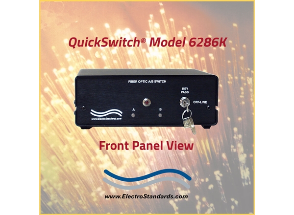6286K Gigabit SC Duplex A/B Fiber Switch, with Remote and Keylock