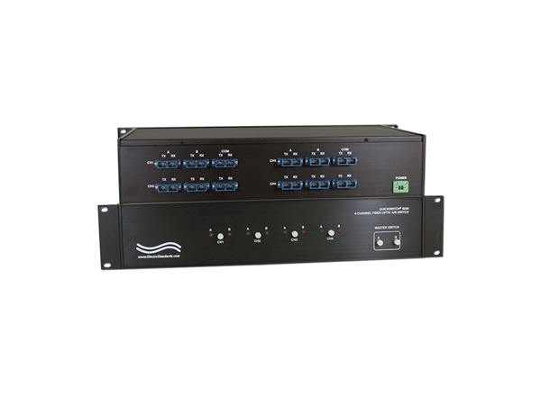 4-Channel SC Duplex A/B Fiber Optic Switch, Single Mode