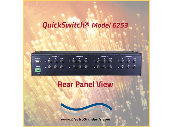 4-Channel A/B Fiber Optic Switch, with Voltage/Contact Closure Remote, 850 nm