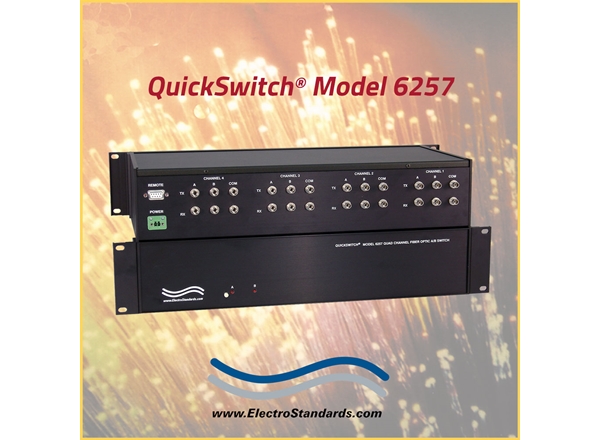 4-Channel A/B Fiber Optic Switch with Voltage/Contact Closure Remote,1300 nm