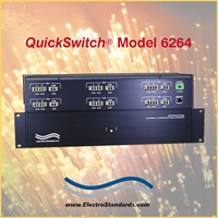 6-Channel A/B Fiber Optic Switch, LC duplex