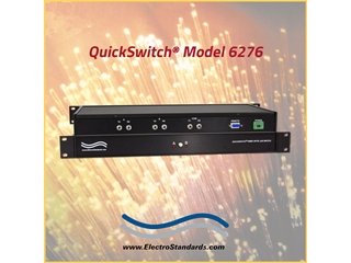 Catalog# 306276 Model 6276 ST Duplex A/B Fiber Optic Switch with DB9 Voltage Control Remote 
