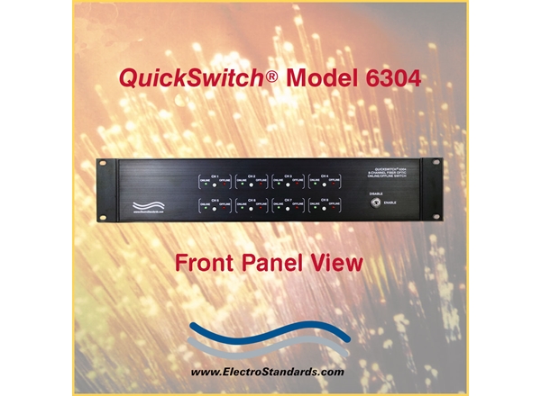 Catalog # 306304 - Model 6304 ST Duplex Fiber Optic ONLINE/OFFLINE Mutually Exclusive Switch, with RS232