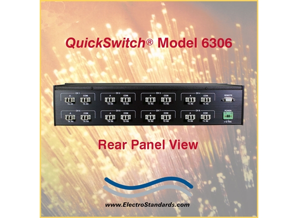 Catalog # 306306 - Model 6306 LC Duplex Fiber Optic ONLINE/OFFLINE Switch, with Contact Closure Remote