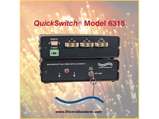 Model 6315 Single Mode Fiber Optic SC Duplex Switch w/RS232 Remote & Keylock, Catalog # 306315 