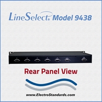 DB9 Manual Network Switch, Rotary Switch LineSelect® Model 9438 DB9 A/B/C/D/E/F Switch, Manual Rackmount