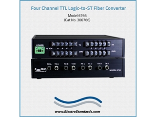 * TTL Logic to ST Fiber * Catalog #306766 - Model 6766 Interface Converter (Desktop)