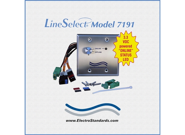 RJ45 CAT5e Online/Offline Rotary Switch, 3.3 VDC power for LED