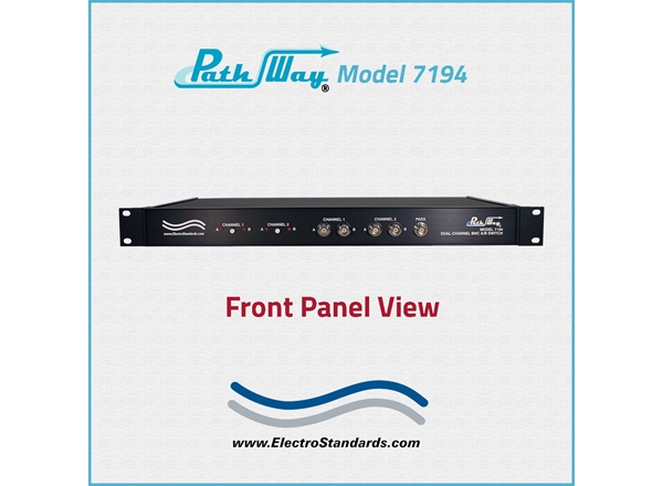 BNC 2-Channel Switch, 50 Ohm, Pass-Through & Telnet