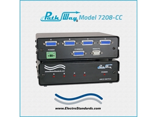 * Exclusive Remote Control via Contact Closure * Catalog # 307208-CC - Model 7208-CC DB15 A/B/C/D Network Switch