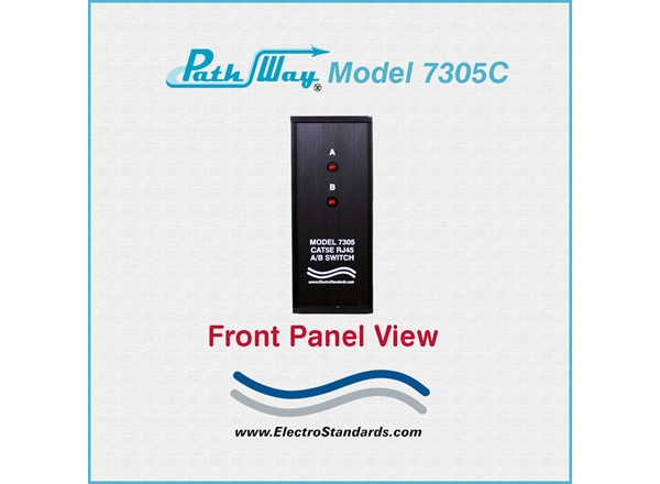 Catalog # 307305C - Model 7305C RJ45 Cat5e A/B Switch, Exclusive Remote Control, RoHS & CE Compliant