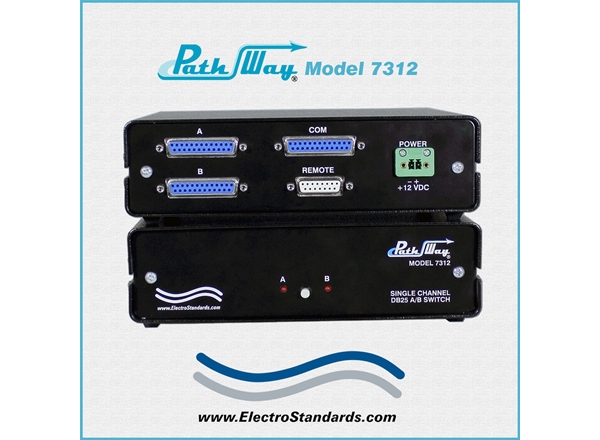 Model 7312 RS232/RS530 A/B Switch, Contact Closure