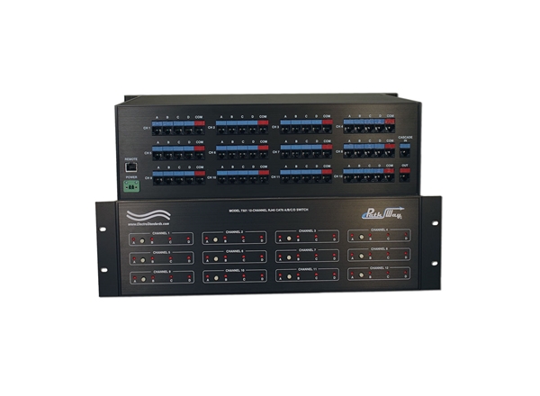 12-Chan'l RJ45 CAT6 A/B/C/D Switch, Telnet, GUI & Cascade