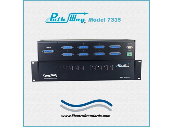 DB25 8-to-1 Network Switch, RS232 Serial Remote
