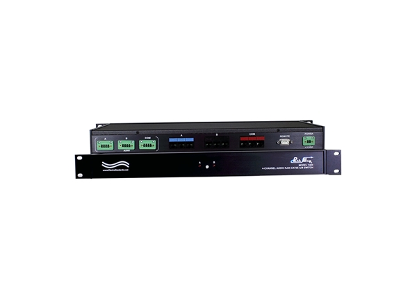 4-Channel; 1 Audio, 3 RJ45 Cat5e PoE A/B Switch w/RS232 Remote