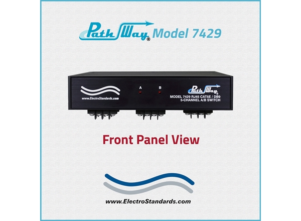 5-Channel DB9/RJ45 Cat5e A/B Switch
