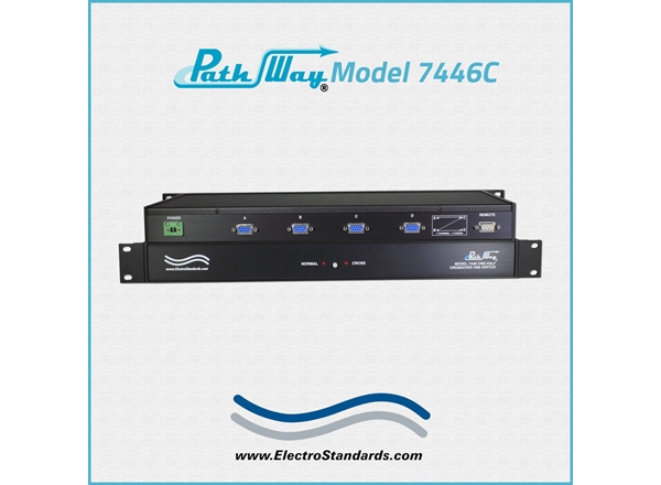 Model 7446C CE Certified, DB9 One-Half Crossover Switch, with Contact Control Remote