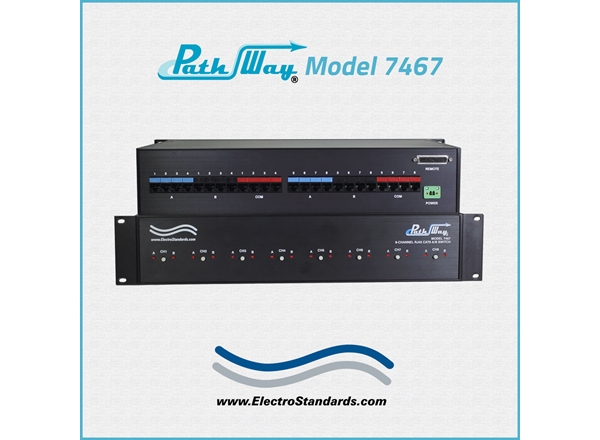 8-Channel RJ45 Cat6 A/B Switch, Contact Closure