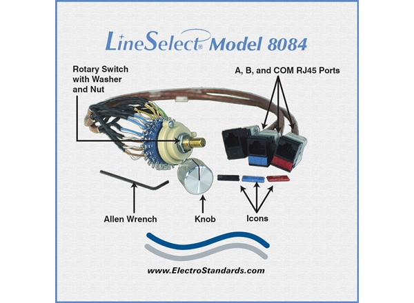 RJ45 CAT5e Switch, No Enclosure 20-inch Legs showing components