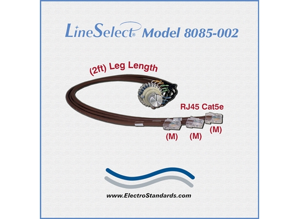 8085-002 RJ45 Cat5e, A/B Switch, 2 Foot Legs, No Enclosure