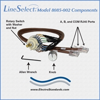 8085-002 RJ45 Cat5e, A/B Switch, 2 Foot Legs, No Enclosure