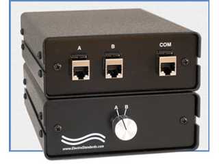 Catalog# 308275 Model 8275 RJ45 A/B CAT5e Switch with Shielded RJ45 Ports and Mounting Holes to Secure in Place