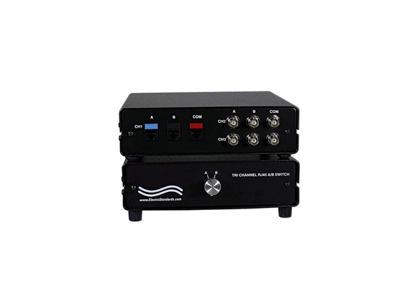 Tri-Channel RJ45/BNC A/B Switch, 75 Ohm