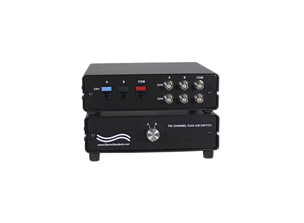 Tri-Channel RJ45/BNC A/B Switch, 50 Ohm