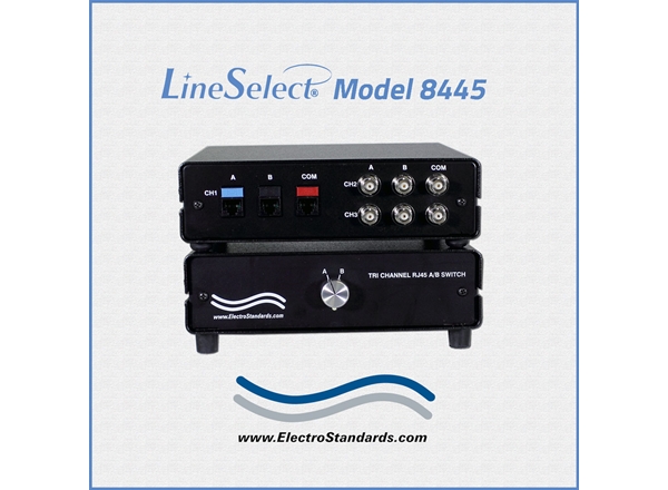 Tri-Channel RJ45/BNC A/B Switch, 50 Ohm